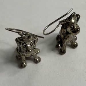 Vintage Disney 101 Dalmatians 3D Dog Metal Dangle Earrings 90s